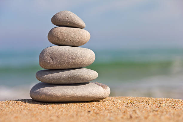 istock Zen stones on the beach 474903563