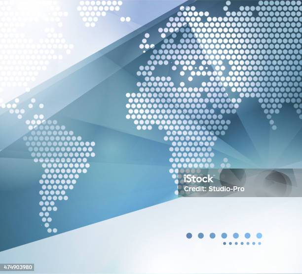 Geometric World Map Stock Illustration - Download Image Now - Africa, Satellite View, Hexagon