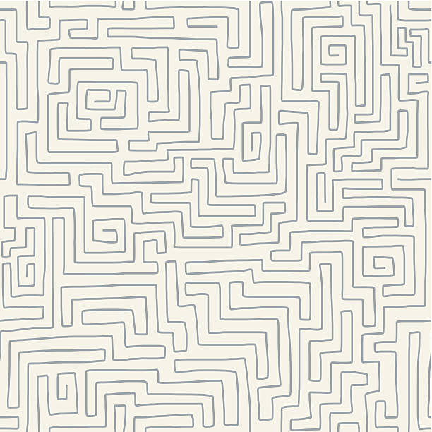 Labyrinth pattern vector art illustration