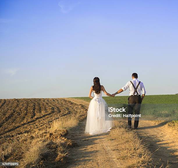 Wedding Walk Stock Photo - Download Image Now - Adult, Adults Only, Agricultural Field