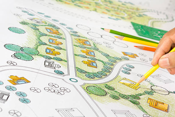 istock Landscape Designs Blueprints For Resort. 474917930