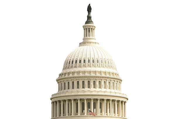 US Capitol Building USA Capitol Isolated on white. dome stock pictures, royalty-free photos & images