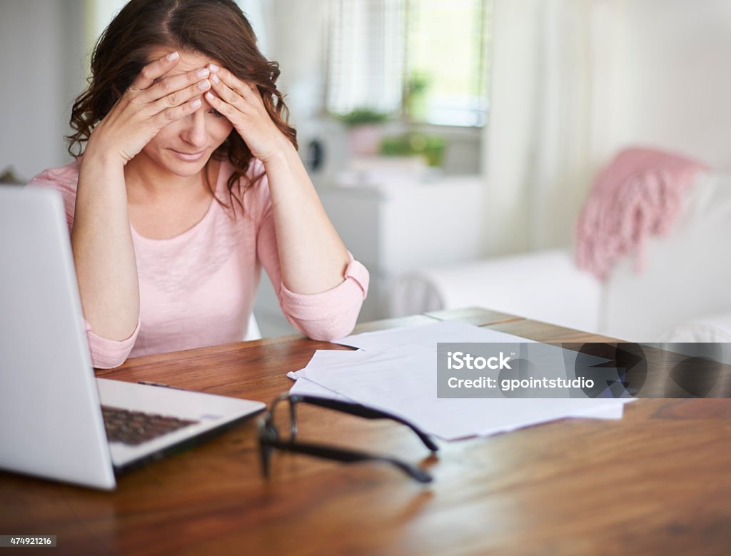 Make me sick if I think about money problems Financial Bill Stock Photo