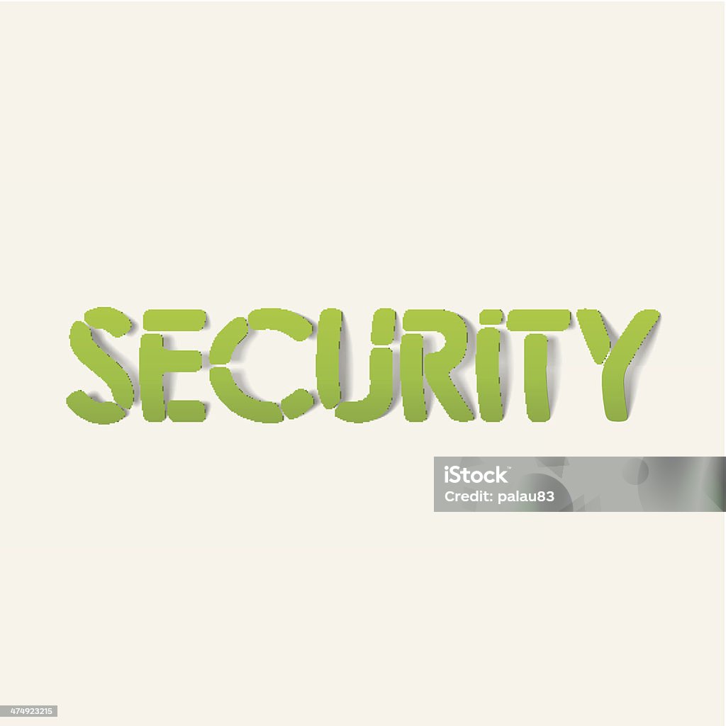 Security Calligraphy Realistic Design Element Security Stock Illustration - Download Image ...
