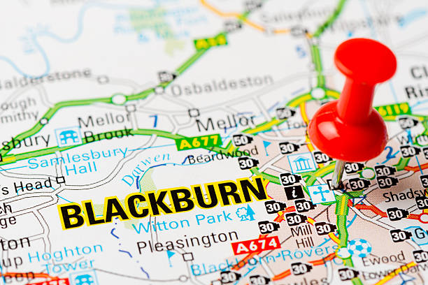 istock United Kingdom capital cities on map series: Blackburn 474924909