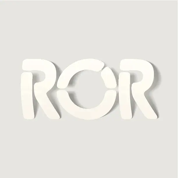 Vector illustration of realistic design element: ror