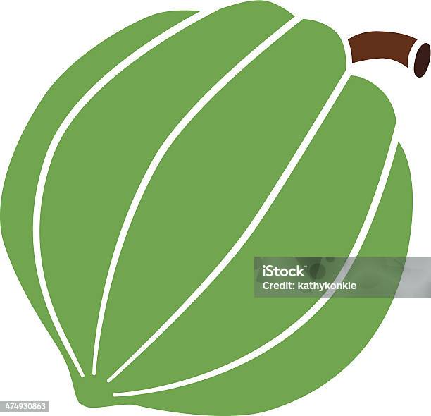 Acorn Squash In Color Stock Illustration - Download Image Now - Acorn Squash, Icon Symbol, Green Color