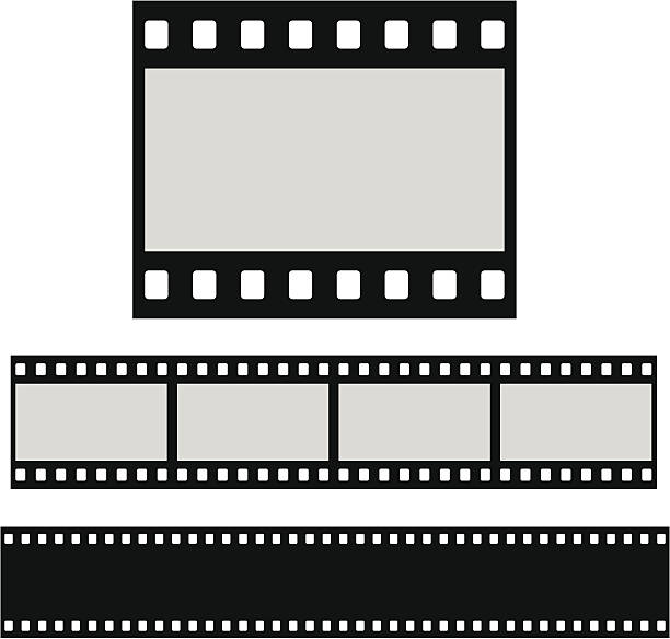 Flat blank filmstrip Flat blank filmstrip movie borders stock illustrations