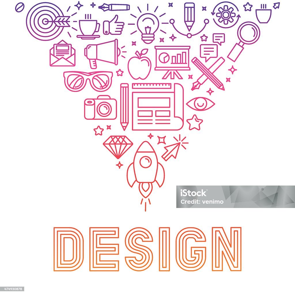 Vector Linear Logo Design Concept Stock Illustration - Download Image ...