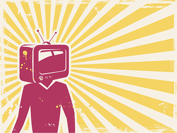 televize - sledování televize stock ilustrace