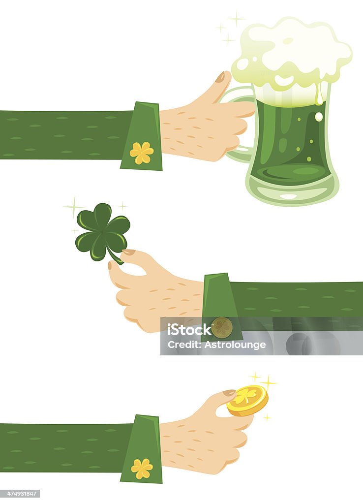 St Patrick's Day Leprechaun Hands. St. Patrick's Day stock vector