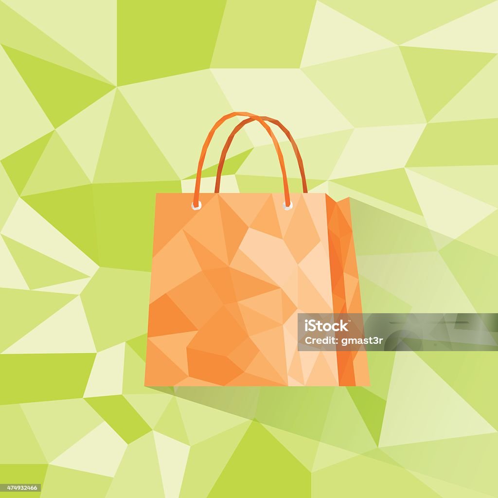 Baug Vector Shopping Bag Polygon Style Design Shadow Vector Stock Illustration ...