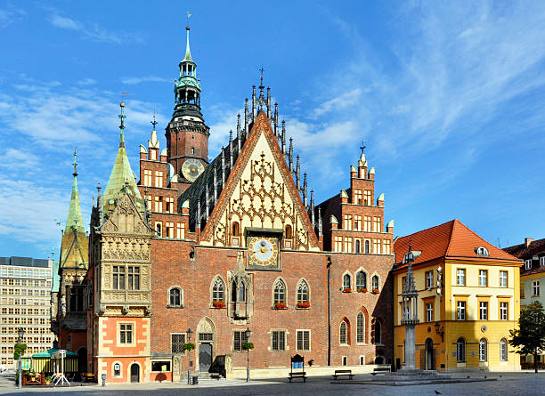 Town Hall in Wroclaw, Poland stock photo