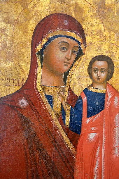istock Antique Russian orthodox icon 474937036