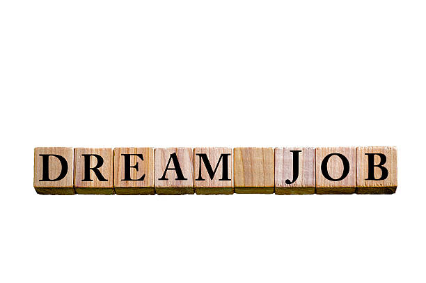 istock Message DREAM JOB isolated on white background 474938028