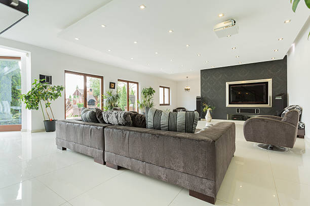 istock Bright living room in a modern house 474938280