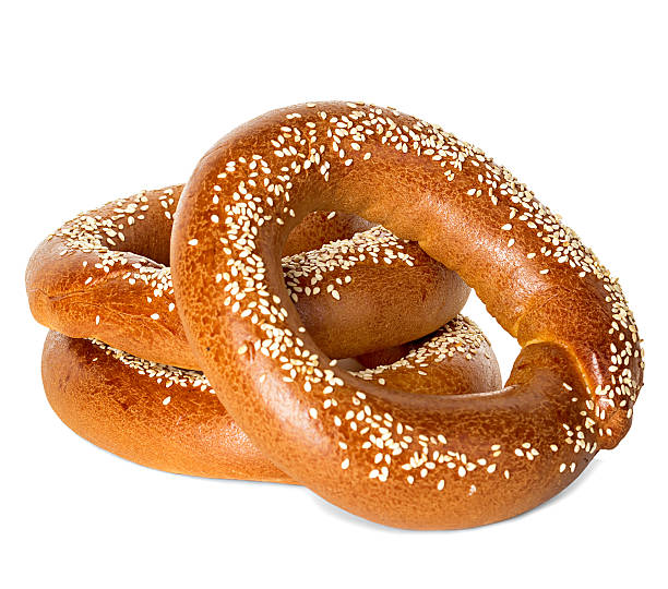 istock Bagels with sesame seeds isolated on white background 474938696