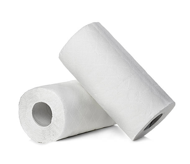 istock Rolls of paper towels, isolated on white background 474939980
