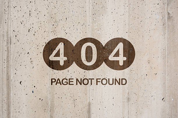 404 pagina non trovata - - meldung foto e immagini stock