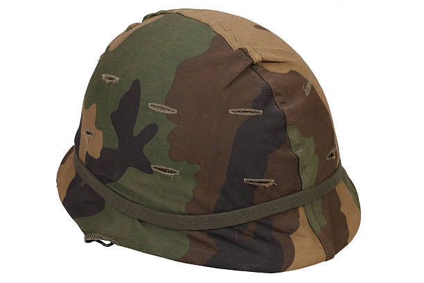 istock US Army helmet with woodland pattern camouflage cover 474940340