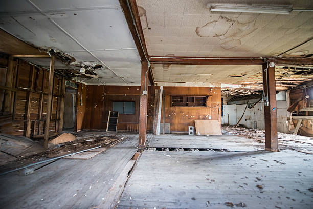 istock Abandoned House with Burned or Flooded Room 474944560