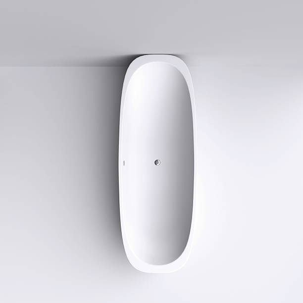 istock Bath in the corner of the bathroom. 474947416