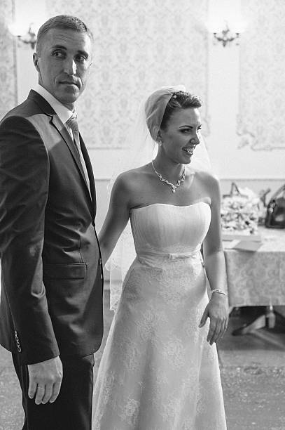 istock beautiful caucasian couple just married and dancing their first dance 474948628