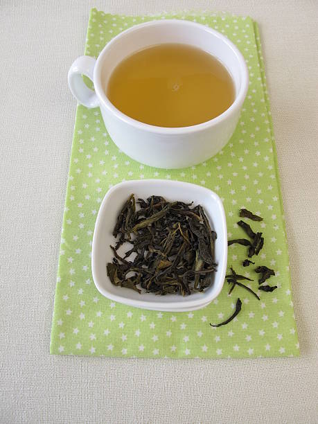 istock Loose ceylon royal silver white tea and cup of tea 474948838