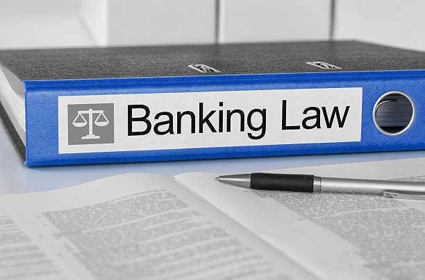 istock Blue folder with the label Banking Law 474950556