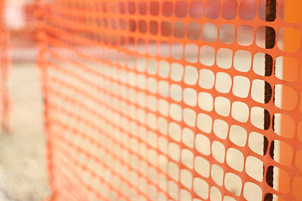 istock Close Up of Orange Plastic Railing, Hong Kong 474950744