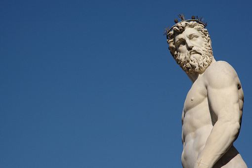 The statue of Poseidon in Florence, Italy