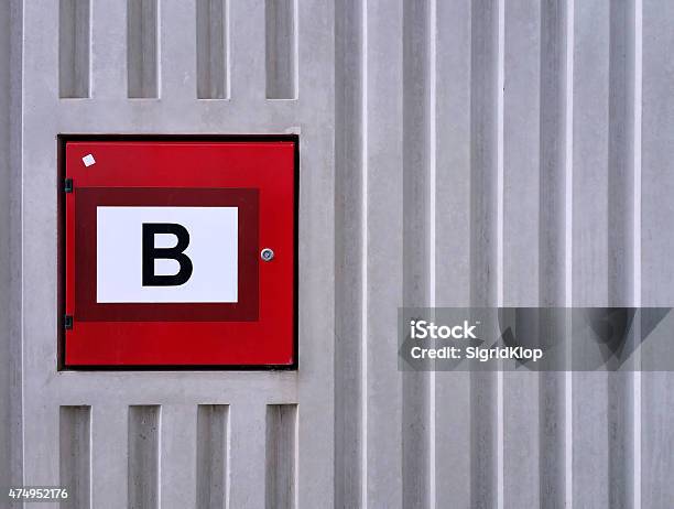 Outdoor Cabinet For Firefighting Equipment Stock Photo - Download Image Now - Fire Hose, Cabinet, Letter B