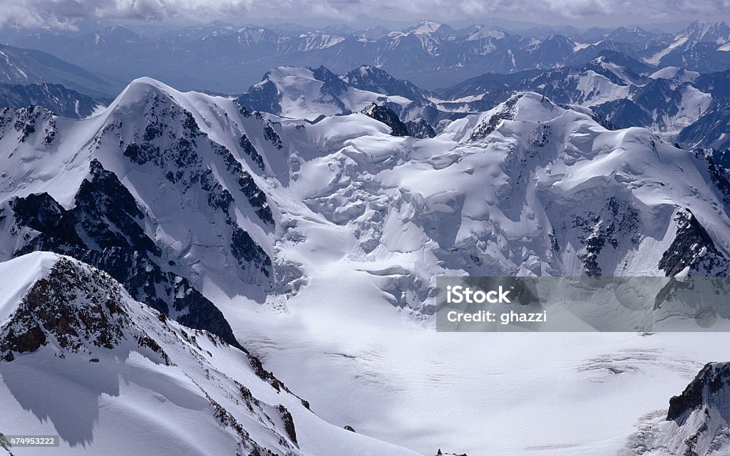 Snow covers the peaks A very cool view of snow covering the peaks that makes your innerscense cold. K2 - Mountain Stock Photo