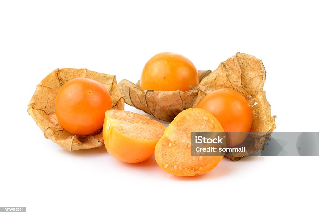 Physalis fruit on a white background Physalis fruit on a over white background 2015 Stock Photo