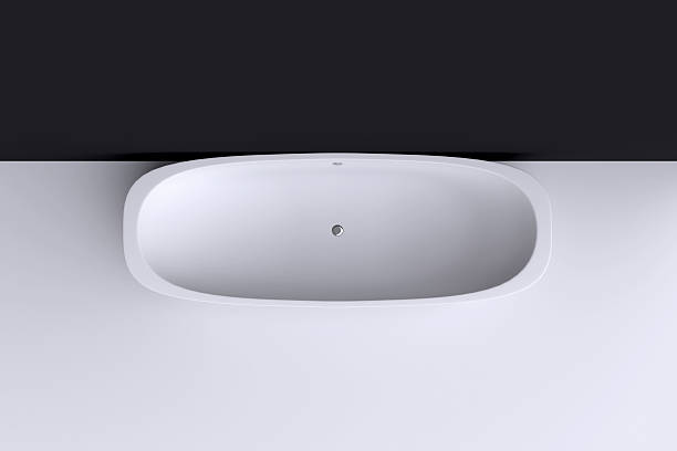 istock Bath in the corner of the bathroom. 474954124