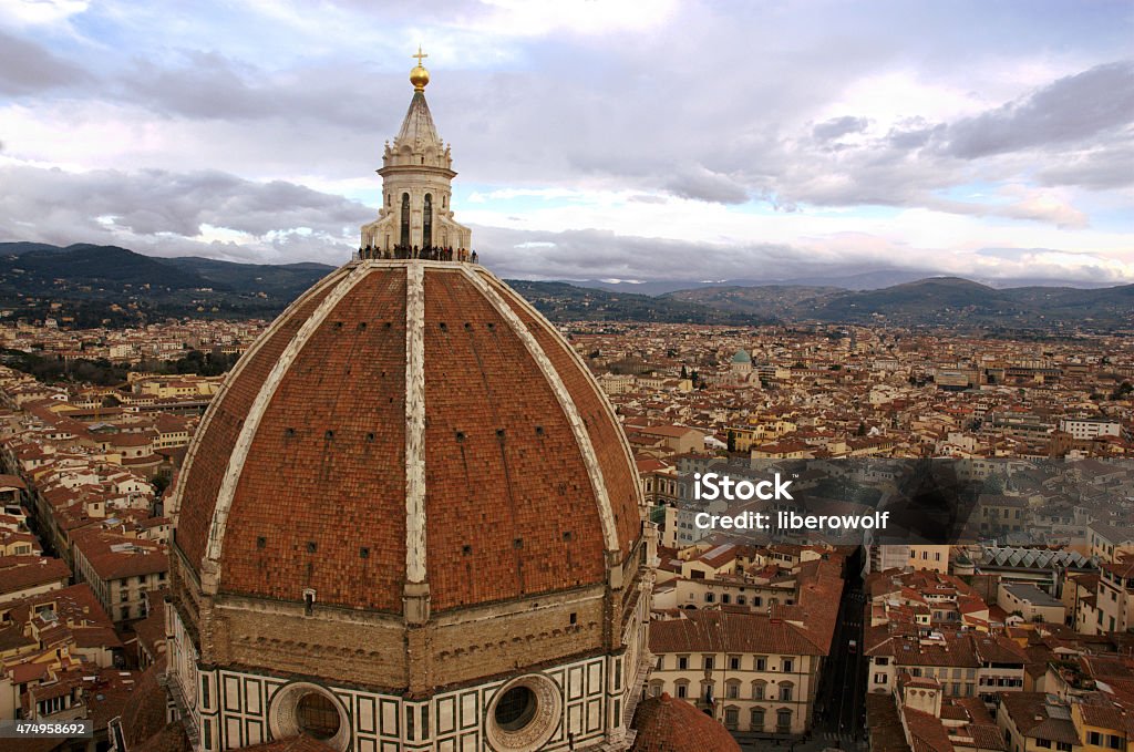 The cathedral of Florence, Italy The most famous monument of Florence, Italy and the sunset 2015 Stock Photo