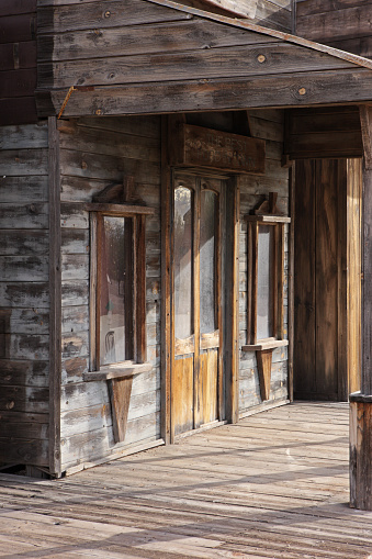Wild West ghost town building front.