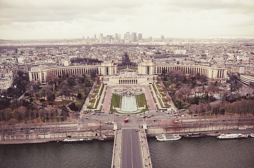 An admiring view from the world famous Eiffel Tower, Paris