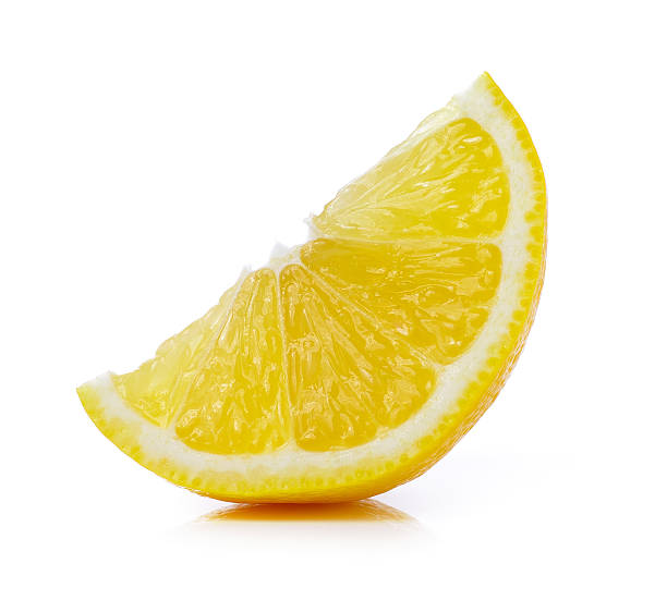 istock Fresh lemon slices isolated on white background 474962784