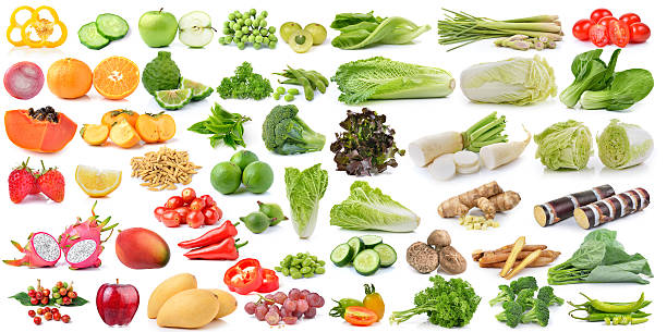istock set of fruit and vegetable on white background 474965440