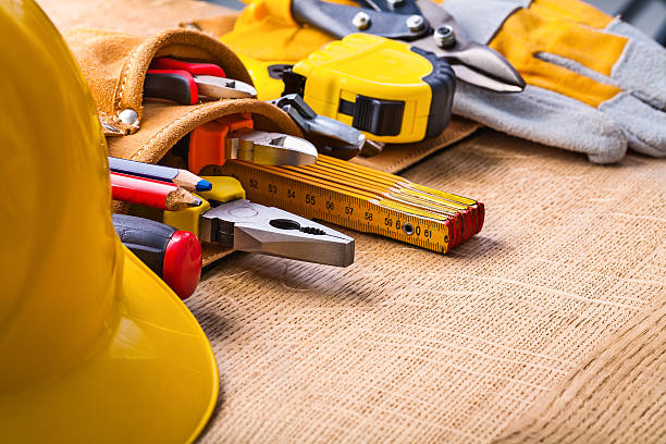 istock big set of construction tools in toolbelt hardhat screwdriver pe 474965878