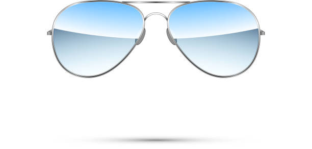 애비에이터 선글라스 흰색 바탕에 그림자와. 벡터 - 조종사 안경 stock illustrations