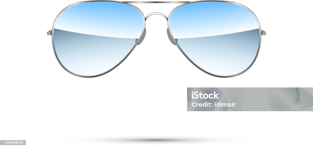 Aviator Sunglasses Isolated On White Vector Stock Illustration - Download  Image Now - Aviator Glasses, Reflection, Sunglasses - iStock