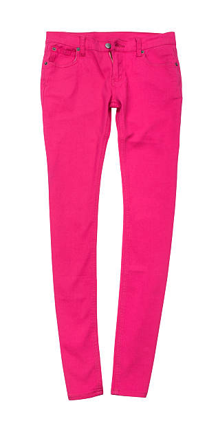 istock bright pink jeans isolated on white background 474971062
