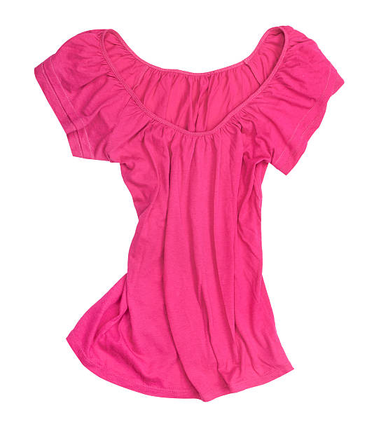 blouse in motion on an isolated white background