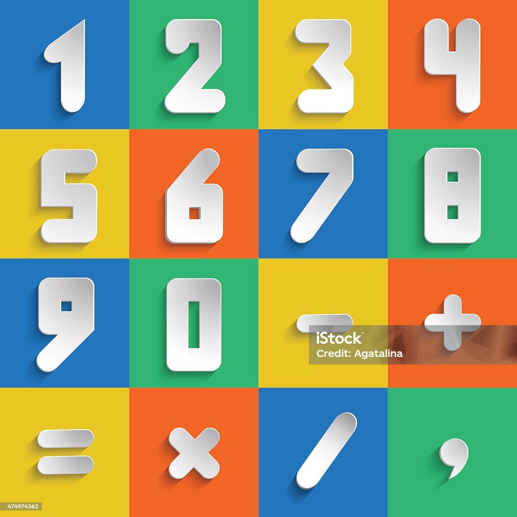 Numbers Without Names Simple Simple Form Numberset Stock Illustration - Download Image Now - 2015 ...