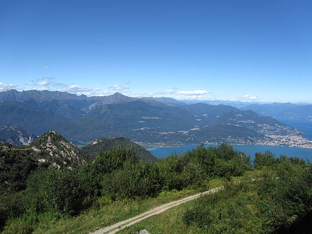 istock Mottarone Panoramic view to Lago Maggiore under blue sky 474975498