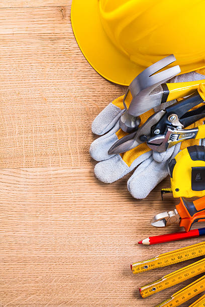 istock organized copyspace meter pencil nippers tapeline wrench cutter 474980550