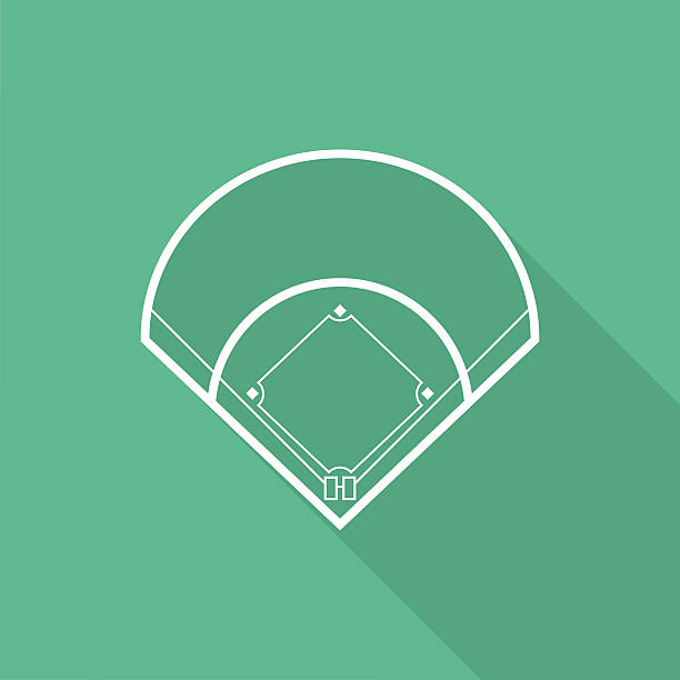 야구공 필드 - baseballs baseball baseball diamond infield stock illustrations