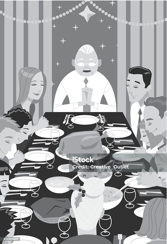 Рождественский ужин - Векторная графика Обеденный стол роялти-фри